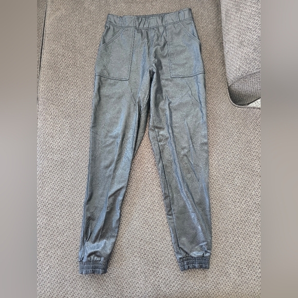 Spanx Leather Pants Small Women Brown Highrise Pull On Pocket Tapered Leg 28x29 - Picture 2 of 10